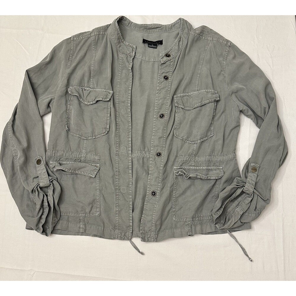 Sanctuary Anthropologie Utility Jacket XL Olive Green Military Cargo Safari